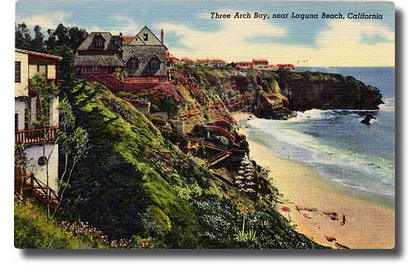 Postcard of Three Arch Bay - 1947
