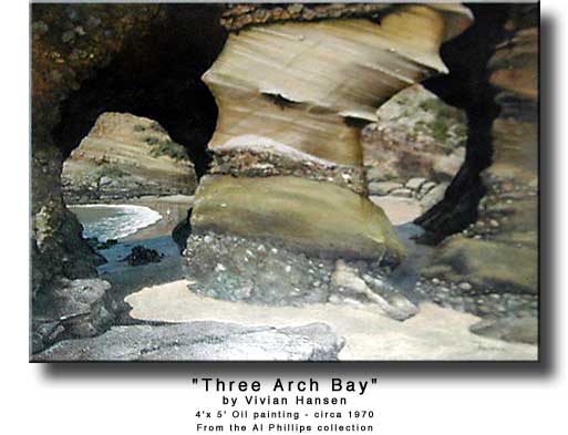 Vivian Hanson Oil Painting of Three Arch Bay