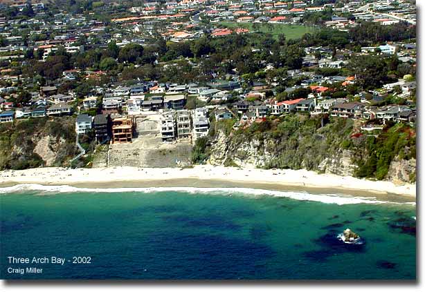 Southern end of Three Arch Bay - 2002